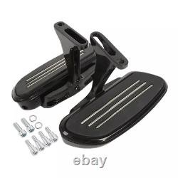 Black Pegstreamliner Passenger Foot Floor board For Harley Touring 1993-2024