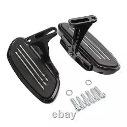 Black Pegstreamliner Passenger Foot Floor board For Harley Touring 1993-2024