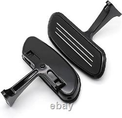 Black Pegstreamliner Passenger Foot Floor board For Harley Touring 1993-2024