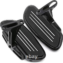 Black Pegstreamliner Passenger Foot Floor board For Harley Touring 1993-2024