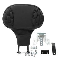 Black Plug-in Driver Backrest Pad Fit For Harley Touring Street Glide 09-23 10
