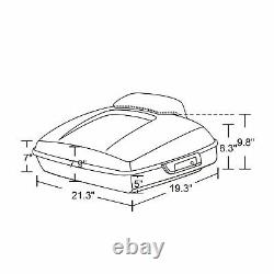 Black Quartz Razor Tour Pack Pak Trunk Fits 97+ Harley Touring FLHR FLHXS FLTRX