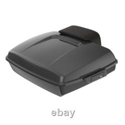Black Quartz Razor Tour Pack Pak Trunk Luggage For 97+ Harley Touring/Softail