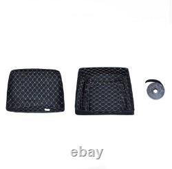Black Quartz Razor Tour Pack Pak Trunk Luggage For 97+ Harley Touring/Softail