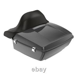 Black Quartz Rushmore King Tour Trunk Pack Pad Fits 97+ Harley Touring/Softail