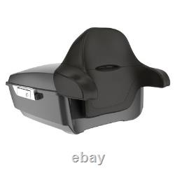 Black Quartz Rushmore King Tour Trunk Pack Pad Fits 97+ Harley Touring/Softail