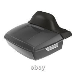 Black Quartz Rushmore King Tour Trunk Pack Pad Fits 97+ Harley Touring/Softail