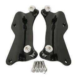 Black Razor Backrest Mount Rack Docking Kit For Harley Touring Tour Pak 14-2023