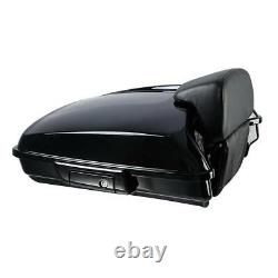 Black Razor Pack Trunk Pad Mount Rack Plate For Harley Tour Pak Touring 14-22 US