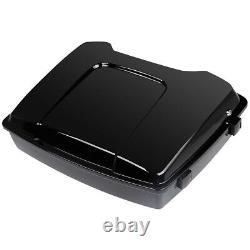 Black Razor Pack Trunk Pad Rack Plate Fit For Harley Tour Pak Touring 1997-2008