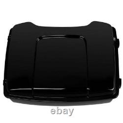 Black Razor Pack Trunk Pad Solo Mount Fit For Harley Tour Pak Touring 2009-2013