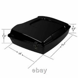 Black Razor Pack Trunk Pad Solo Mount Fit For Harley Tour Pak Touring 2009-2013