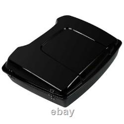 Black Razor Pack Trunk Pad Solo Mount Fit For Harley Tour Pak Touring 2009-2013