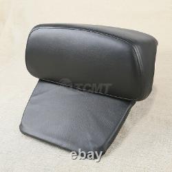 Black Razor Pack Trunk Pad With Mount Rack Fit For Harley Tour Pak Road King 14-21