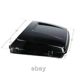 Black Razor Pack Trunk Two Up Mount Fit For Harley Tour Pak Touring Glide 14-21