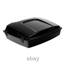 Black Razor Pack Trunk with Mounting Rack Fit For Harley Tour Pak Road Glide 97-08