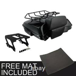 Black Razor Tour Pack Pad Rack Solo Mount Fit For Harley Low Rider FXLRST 22-25