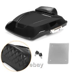 Black Razor Trunk Backrest Fit For Harley Touring Road King Glide 2014-2024