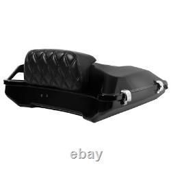 Black Razor Trunk Backrest Fit For Harley Touring Road King Glide 2014-2024