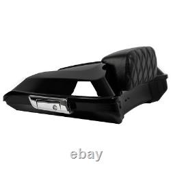 Black Razor Trunk Backrest Fit For Harley Touring Road King Glide 2014-2024