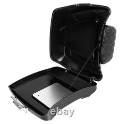 Black Razor Trunk Backrest Fit For Harley Touring Road King Glide 2014-2024