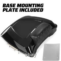 Black Razor Trunk Backrest Fit For Harley Touring Road King Glide 2014-2024