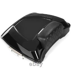 Black Razor Trunk Backrest Fit For Harley Touring Road King Glide 2014-2024