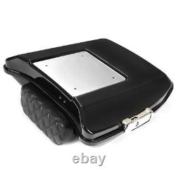 Black Razor Trunk Backrest Fit For Harley Touring Road King Glide 2014-2024