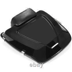 Black Razor Trunk Backrest Fit For Harley Touring Road King Glide 2014-2024