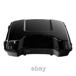 Black Razor Trunk Backrest Luggage Rack Fit For Harley Tour Pak Road Glide 97-13