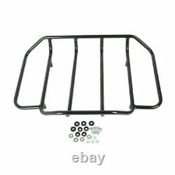 Black Razor Trunk Backrest Luggage Rack Fit For Harley Tour Pak Road Glide 97-13