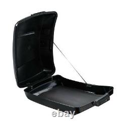 Black Razor Trunk Backrest & Mount Plate Fit For Harley Tour Pak Road King 09-13