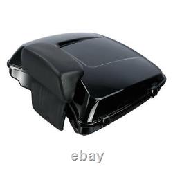 Black Razor Trunk Backrest Plate Fit For Harley Tour Pak Road King Glide 2014-22