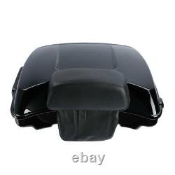 Black Razor Trunk Backrest Plate Fit For Harley Tour Pak Road King Glide 2014-22