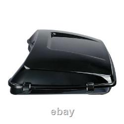 Black Razor Trunk Backrest Plate Fit For Harley Tour Pak Road King Glide 2014-22