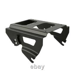 Black Razor Trunk Backrest Solo Mount Fit For Harley Tour Pak Road King 09-13 10