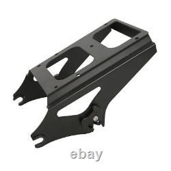 Black Razor Trunk Backrest Top Rack Mount Fit For Harley Tour Pak Touring 09-13