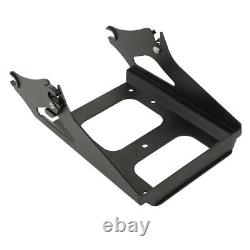 Black Razor Trunk Backrest Top Rack Mount Fit For Harley Tour Pak Touring 09-13