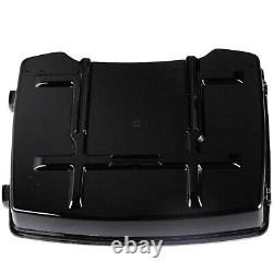 Black Razor Trunk Backrest with Solo Mount Fit For Harley Tour Pak Road King 09-13