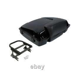 Black Razor Trunk Latch Pad Mount Rack Fit For Harley Tour Pak Road Glide 97-08