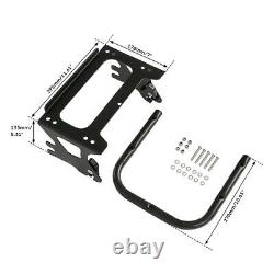 Black Razor Trunk Latch Pad Mount Rack Fit For Harley Tour Pak Road Glide 97-08