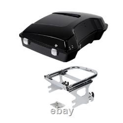 Black Razor Trunk Mount Rack Fit For Harley Tour Pak Touring Street Glide 97-08