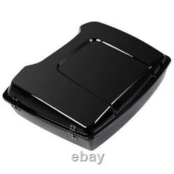 Black Razor Trunk Pad Two Up Mount Fit For Harley Tour Pak Electra Glide 97-08