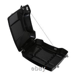 Black Razor Trunk withPad Solo Mount Rack Fit For Harley Tour Pak Road Glide 09-13