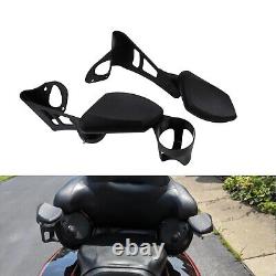 Black Rear Passenger Arm Rest with Drink Holder Fit For Harley Touring Glide 14-23