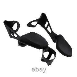 Black Rear Passenger Arm Rest with Drink Holder Fit For Harley Touring Glide 14-23