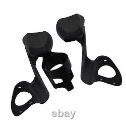 Black Rear Passenger Arm Rest with Drink Holder Fit For Harley Touring Glide 14-23