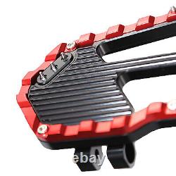 Black Red Driver Passenger Footboards Floorboard For Harley Touring 1996-2023