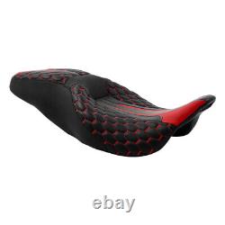 Black Red Driver Passenger Seat Fit For Harley Touring Street Road Glide 09-23