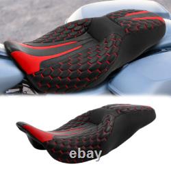 Black Red Driver Passenger Seat Fit For Harley Touring Street Road Glide 09-23